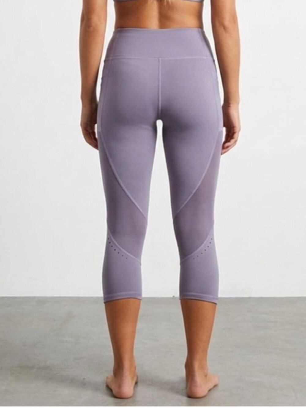Varley Women's Lavender Crop Performance Leggings Size Medium 54946